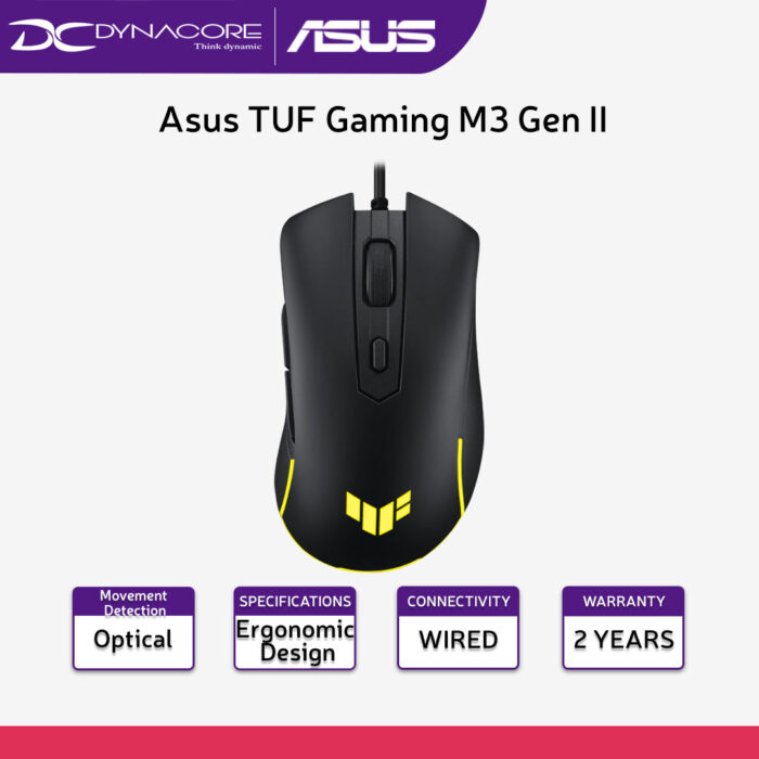 Asus TUF Gaming M3 Gen II Wired Gaming Mouse - 4711081909118 - Image 2