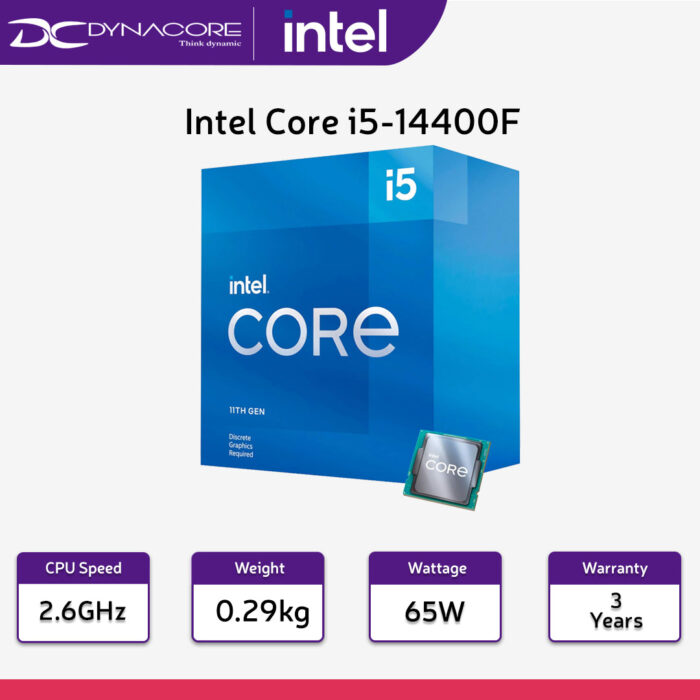 INTEL i5-14400F 2.5GHz 10CORE/16THREAD 20MB CACHE PROCESSOR - 5032037279147 - Image 2