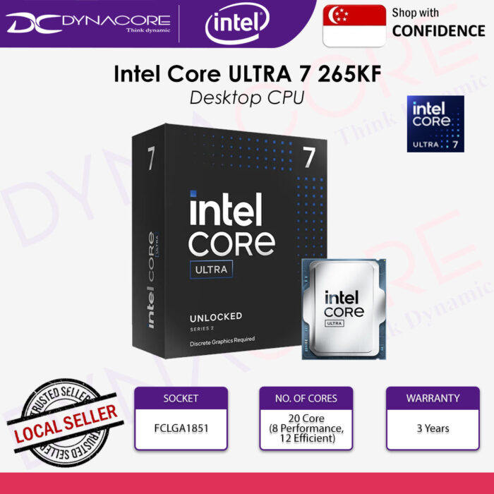 INTEL CORE ULTRA 7 265KF 3.3GHz 8+12CORE/20T 30MB CACHE PROCESSOR(3YRS) - 5032037281980 - Image 2