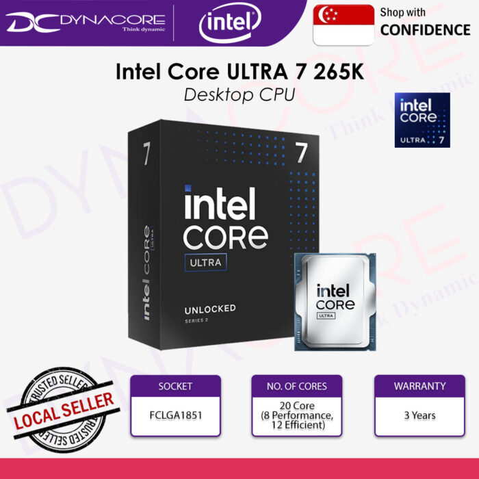 INTEL CORE ULTRA 7 265K 3.3GHz 8+12CORE/20T 30MB CACHE PROCESSOR(3YRS) - 5032037282062 - Image 2