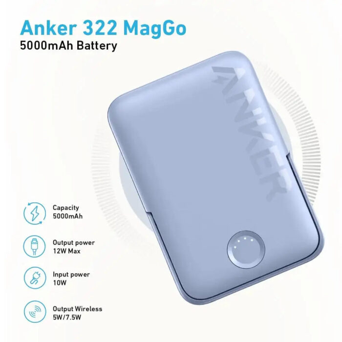 Anker Power Bank 322 MagGo 5000mAh MagSafe Battery Portable Charger A1618 - Image 9