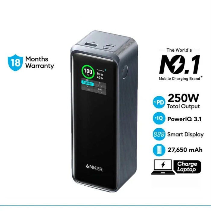 Anker Power Bank Powercore GanPrime 27650mAh 3-Ports 250W Fast Charge Portable Charger A1340 - Image 2