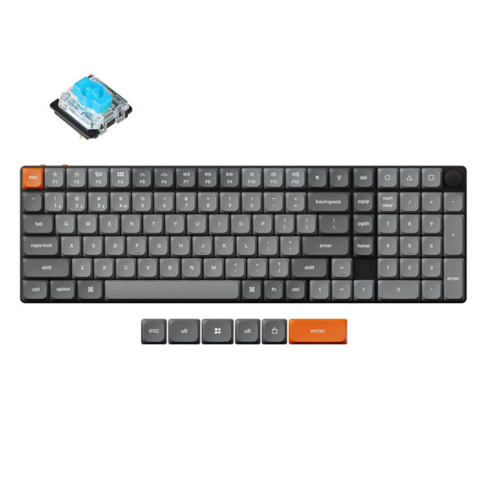 Keychron K17 Max QMK/VIA Wireless Hot-Swappable Low Profile Custom Mechanical Keyboard - Gateron Switches Red / Blue / Brown - 4895248888208 / 4895248888215 / 4895248888222 - Image 2