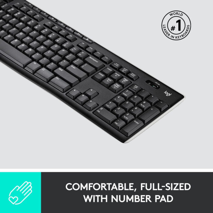 Logitech K270 Full Size Wireless Keyboard with Unifying Receiver for Windows 920-003057 - 097855073921 - Image 4