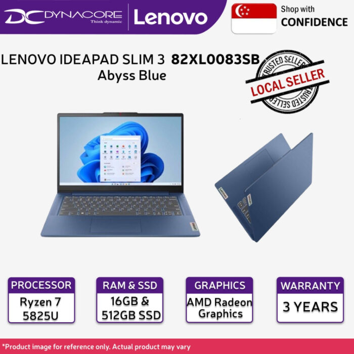 LENOVO IDEAPAD SLIM 3 82XL0083SB Abyss Blue (R7 5825U/16GB RAM/512GB SSD/AMD Radeon™ Graphics / 14" FHD/WIN11-HOME) 3Yrs - 82XL0083SB - Image 3