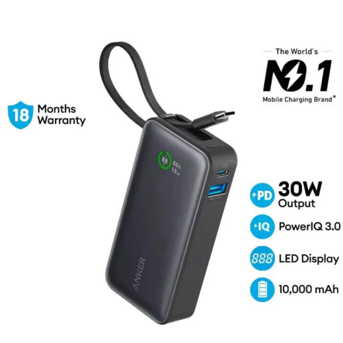 Anker Power Bank Nano Powercore 10000mAh Fast Charge Potable Charger A1259 - Image 2