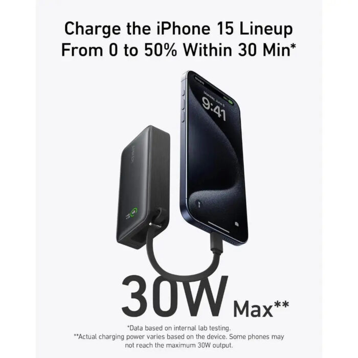 Anker Power Bank Nano Powercore 10000mAh Fast Charge Potable Charger A1259 - Image 3