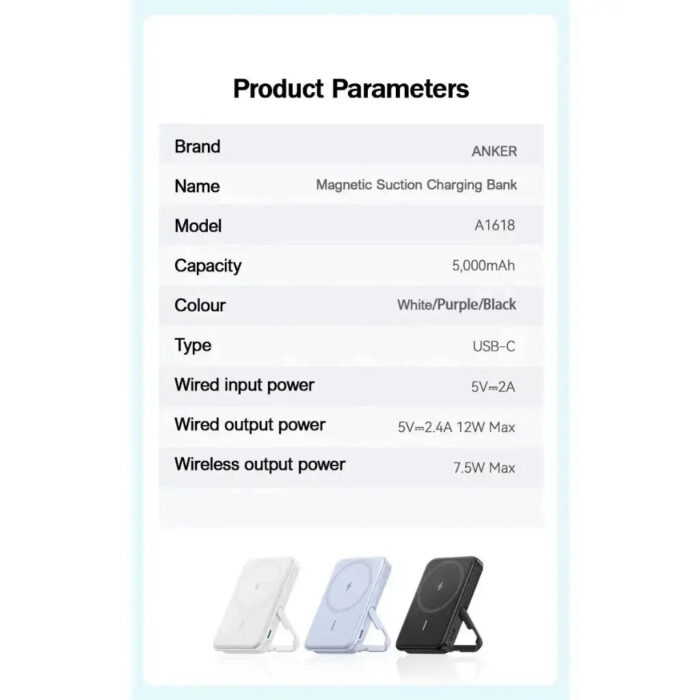 Anker Power Bank 322 MagGo 5000mAh MagSafe Battery Portable Charger A1618 - Image 12