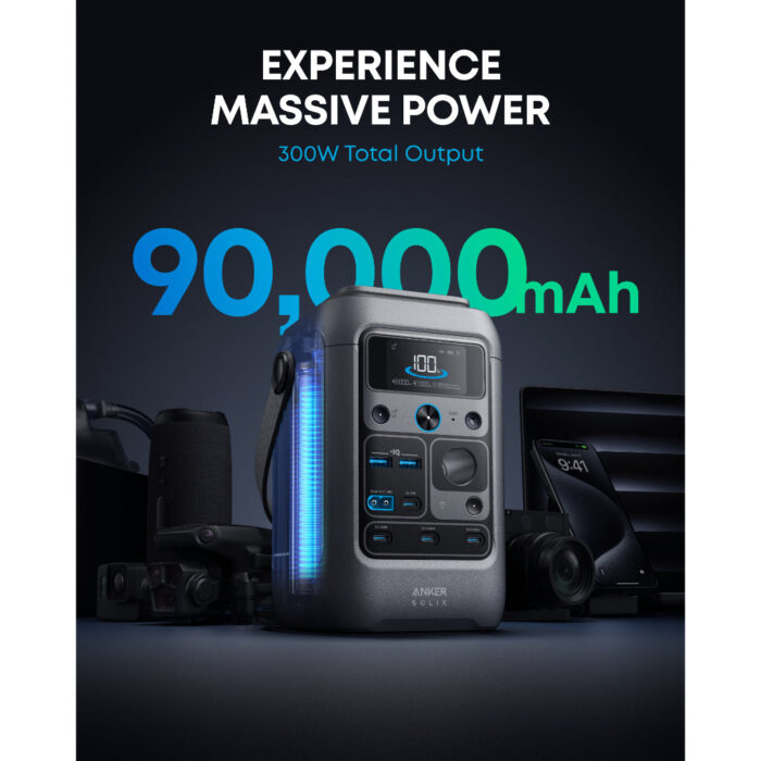 Anker SOLIX C300 DC Portable Power Bank Station - 288Wh | 300W A1726 - Image 2