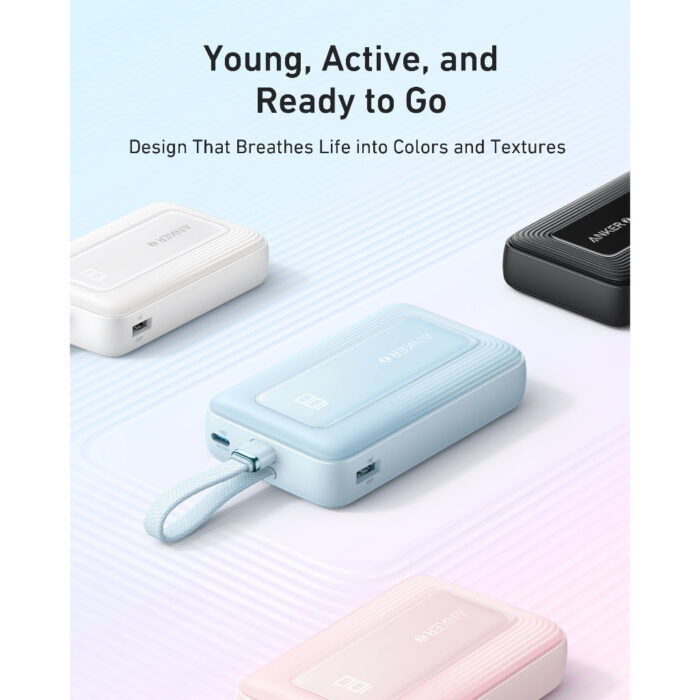 Anker Zolo Power Bank 10000mAh 30W Portable Charger with Built-in USB C Cable A1688 - Image 8